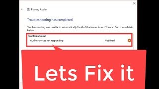 Fix Audio Services Not Responding Windows 10 [upl. by Oderfla]