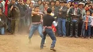 Takanakuy Peruvian fight club festival to solve disputes before the New Year [upl. by Eyaj]