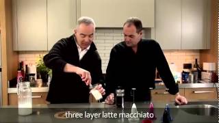 aerolatte  milk frother makes three layer caffè latte macchiato [upl. by Garneau]