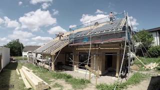 Blockhaus Aufbau  Holzhaus bauen  Fullwood Wohnblockhaus Time Lapse [upl. by Ahsina728]