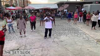 The Set Slide Line Dance  HOW TO and Demo by Big Mucci [upl. by Laval]