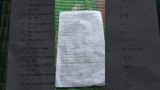 1st puc Maths Midterm exam question paper 2023 [upl. by Carnay]