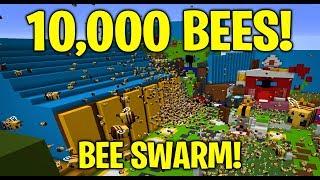 10000 BEES  Bee Swarm  Minecraft [upl. by Pinette]