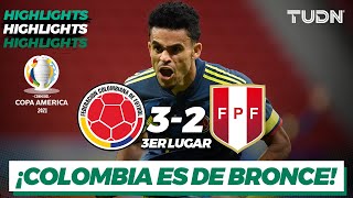 Highlights  Colombia 32 Perú  Copa América 2021  3er lugar  TUDN [upl. by Adnol]