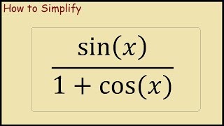 How to simplify sinx1cosx [upl. by Jose]