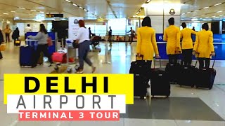 Delhi Airport Terminal 3 Tour  Indira Gandhi International Airport Departure amp Arrival Details [upl. by Mareah93]