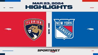 NHL Highlights  Panthers vs Rangers  March 23 2024 [upl. by Proudfoot704]