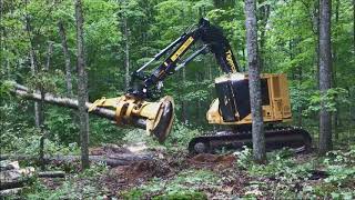 Tigercat X822D Feller Buncher  Woodland Equipment Inc [upl. by Legim]