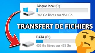 TUTO  Comment DÉPLACER des fichiers du DISQUE C vers le DISQUE D [upl. by Goldia17]