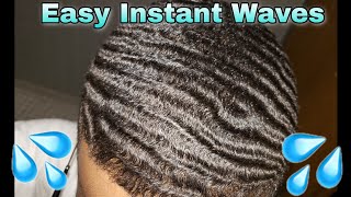 HOW TO GET WAVES IN 5 MINUTES ALL HAIR TYPES [upl. by Yelsek538]