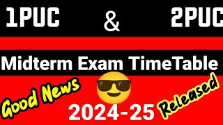 Midterm Exam timetable 202425 [upl. by Atteloiv]