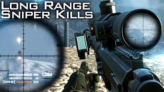 Battlefield 4 Long Range Sniping  1415 meter Headshot [upl. by Soiritos]