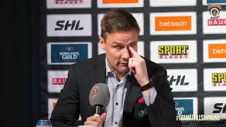 Presskonferensen efter Frölunda – Skellefteå [upl. by Meave]