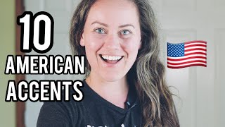 10 American Accents Imitation Examples [upl. by Ekard]