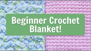 Beginner Crochet Blanket Pattern [upl. by Morganne]