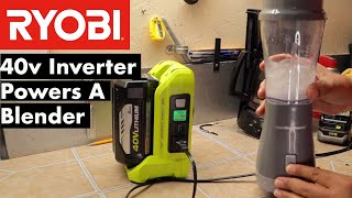 Testing The Ryobi 40v 300watt Inverter  Its Powerful [upl. by Ellerehs]