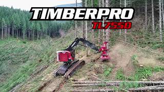 TimberPro TL755D Feller Buncher Cutting in Oregon  Quadco 24b [upl. by Mercuri81]