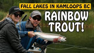 FALL LAKE FISHING FOR TROPHY RAINBOW TROUT AROUND KAMLOOPS BC  Fishing with Rod [upl. by Eatnoid]