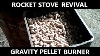 Rocket Stove Build Mass Heater Pellet Burn Revival [upl. by Nart]