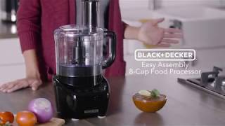 BlackDecker 3in1 Easy Assembly 8Cup Food Processor [upl. by Nelo943]