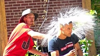 Throwing Water Balloons at People Prank [upl. by Karlen]