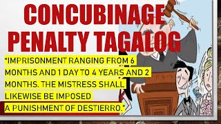 CONCUBINAGE CASES AND PENALTY IN THE PHILIPPINES EXPLAINED IN TAGALOG [upl. by Merrell667]