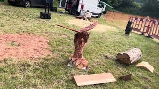 A fabulous range of wooden sculpture at Caerleon festival 2024 [upl. by Aleahc646]