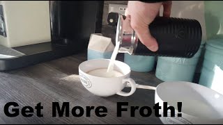 How to Get More Froth from Your Nespresso Coffee Aeroccino  Nespresso tips and help [upl. by Armond]