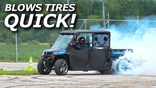 800HP utility sxs FIRST competition burnout HELLFORCE [upl. by Nanon591]