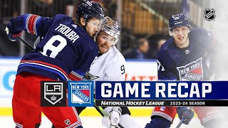 Kings  Rangers 1210  NHL Highlights 2023 [upl. by Wilen]