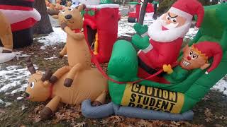 Over 80 Christmas Inflatables in one yard [upl. by Wootan]