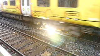 Merseyrail 507 009 making arcs at Birkdale station [upl. by Dronel]