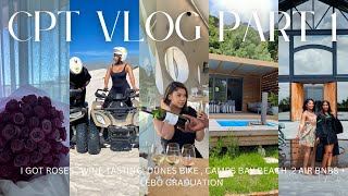 CPT VLOG PART 1  I GOT ROSED  WINE TASTING DUNES BIKE  I FALL AT THE BEACH LEBO GRAD AND MORE [upl. by Ettenrahc]