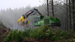 John Deere 959M Feller Buncher Showdown [upl. by Merralee]