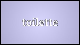 Toilette Meaning [upl. by Ecital]