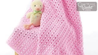 How to Crochet Beginner One Skein Baby Blanket [upl. by Trik]