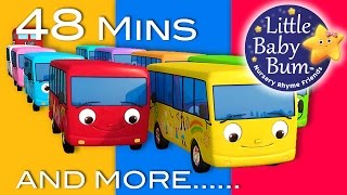 Ten Little Buses  50min of LittleBabyBum  Nursery Rhymes for Babies ABCs and 123s [upl. by Jolda]