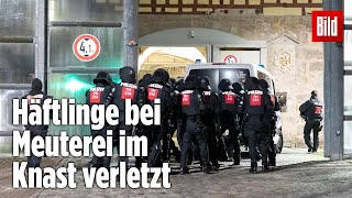 Gefängnismeuterei Polizei stürmt Knast in Thüringen  JVA Untermaßfeld [upl. by Hctim572]